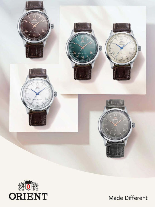 Orient Classic Bambino Men's Watch Automatic with Brown Leather Strap