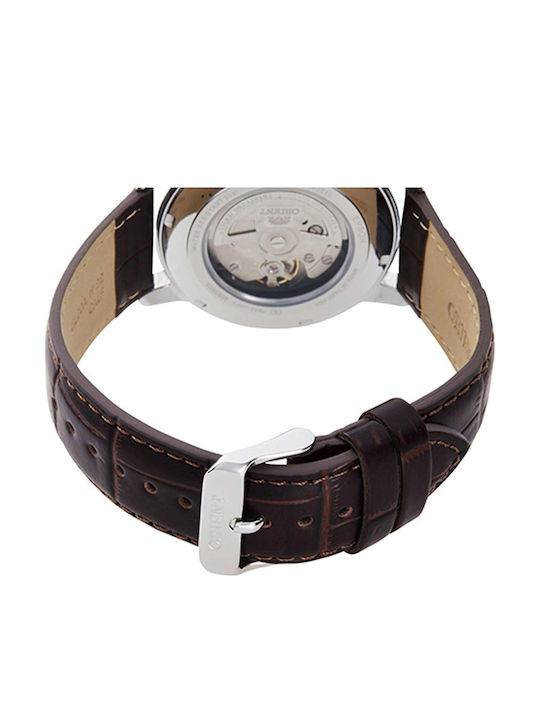 Orient Contemporary Men's Automatic Watch with Brown Leather Strap