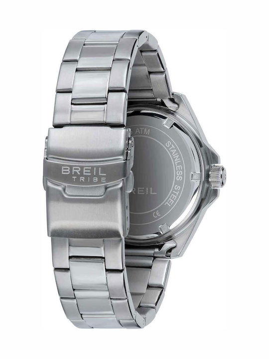 Breil Men's Battery Chronograph Watch With Silver Steel Bracelet