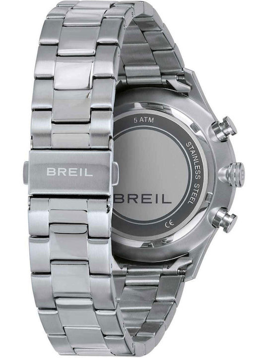 Breil Men's Battery Chronograph Watch With Silver Steel Bracelet