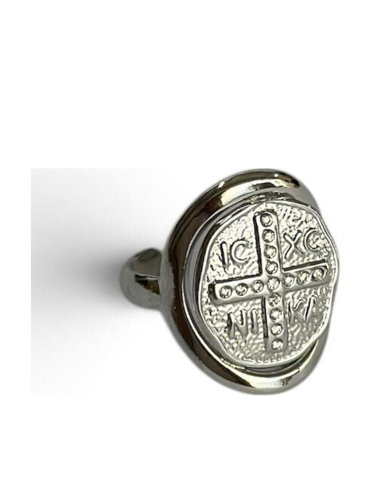 Steel Women's Ring with Stones Made of Steel Steel Women's Ring with Stones Made of Steel