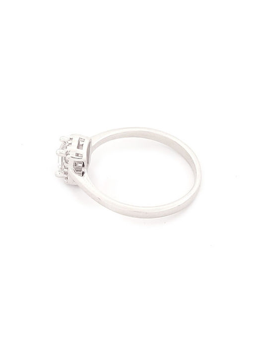 Damentlicher Ring mit Zirkon aus Silber