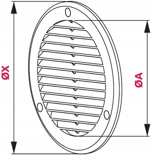 Awenta Vent Louver Round