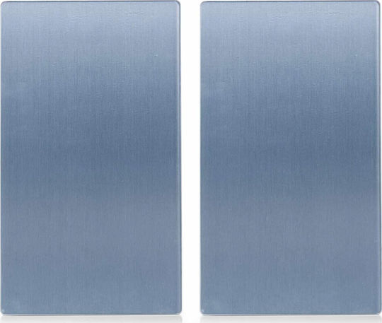 Zeller Metal Protective Kitchen Plates Hob Cover 2 Pieces Glass Multicolored