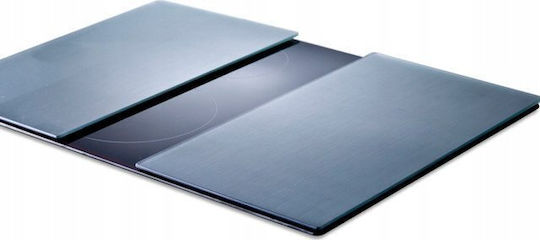 Zeller Metal Protective Kitchen Plates Hob Cover 2 Pieces Glass Multicolored