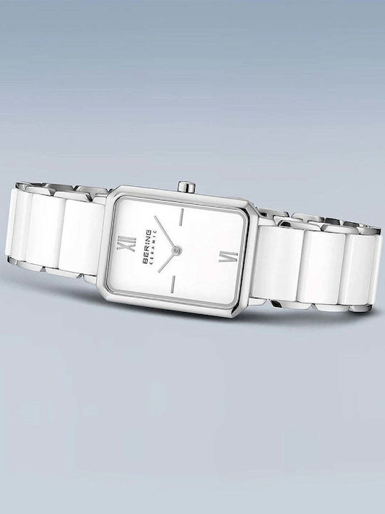 Bering Time Damenuhr Batterie mit Silber rostfreiem Stahlarmband