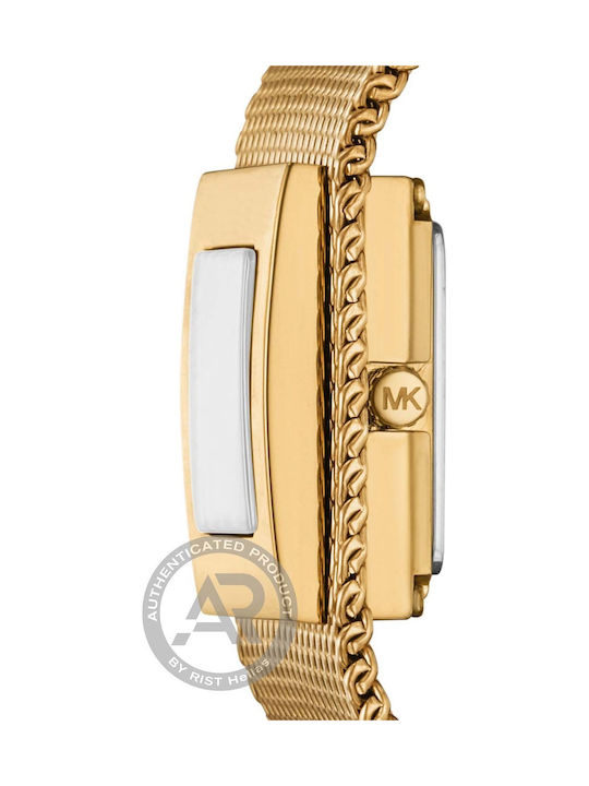 Michael Kors Darrington Womens Battery Watch with Gold Metal Bracelet