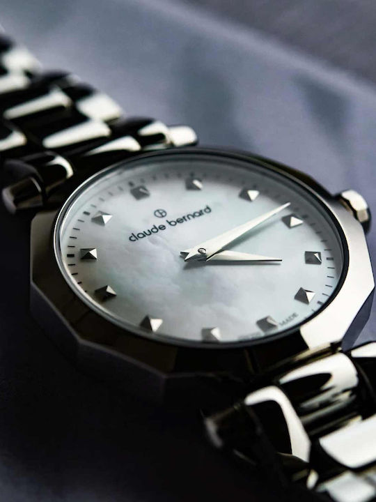 Claude Bernard Dress Code Womens Battery Watch With Silver Steel Bracelet