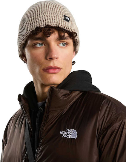 Fisherman Beanie Căciulă Pentru Bărbați Tricotată în Culoare Bej
