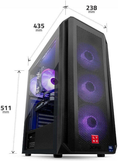 Lynx Challenger Гейминг Настолен Компютър (Ultra 5-225F/16GB DDR5/1.0TB SSD/GeForce RTX 5060/W11 Home)