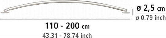 Wenko Bară de perdea de duș din aluminiu 110 cm