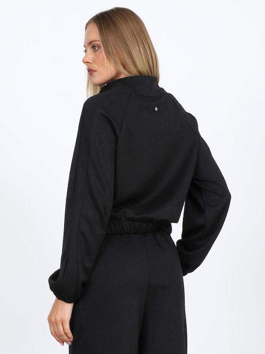 Women's Cardigan with Zipper Black