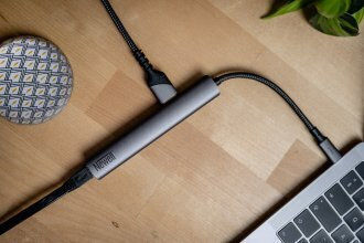 Newell USB хъб с 3 USB 3.0 порта с USB-C / Ethernet Сив