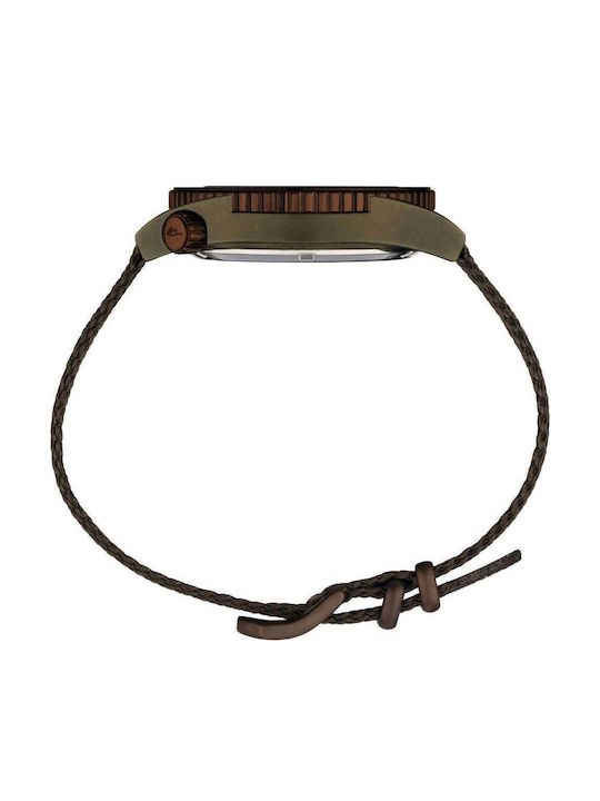 Breil Men's Battery Watch with Olive Oil Fabric Strap