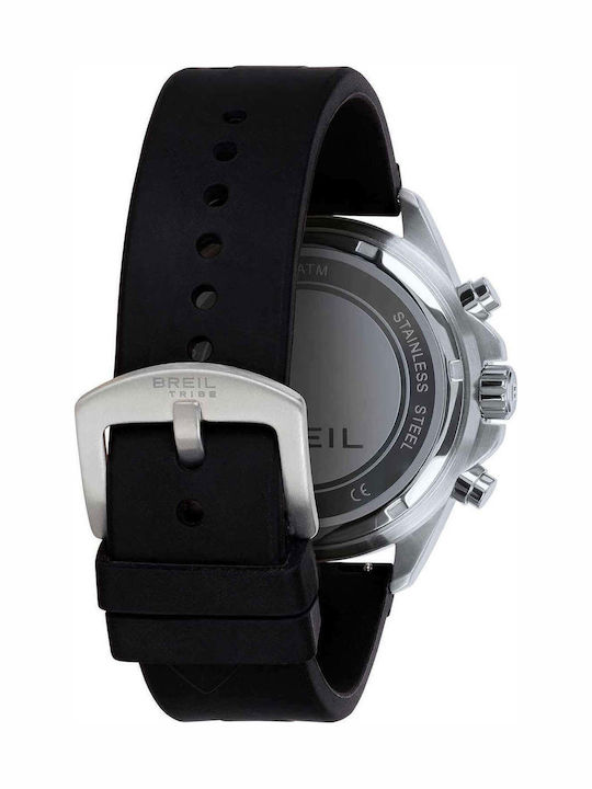 Breil Men's Battery Chronograph Watch With Black Metal Bracelet