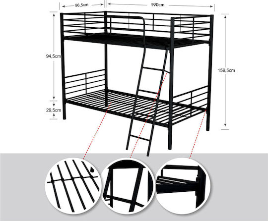 Bunk Single 90x190cm