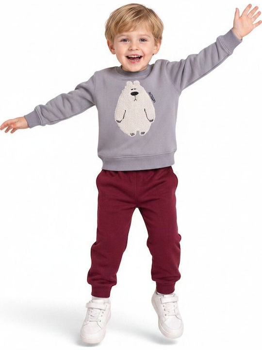 Kids Sweatpants Set Grey