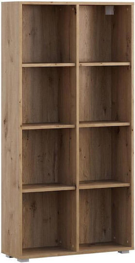 Smart 8p Библиотека Подова Дървена Кафява 74x29x146cm