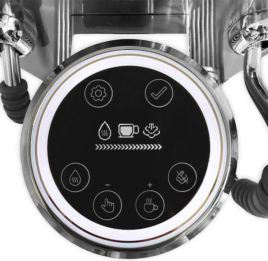 Rohnson Ръчна машина за еспресо 3000W 20bar налягане Сребриста R-98350