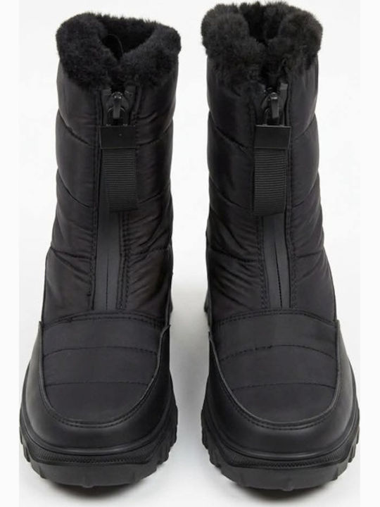 Kinderstiefel Schnee mit Reissverschluss Schwarz