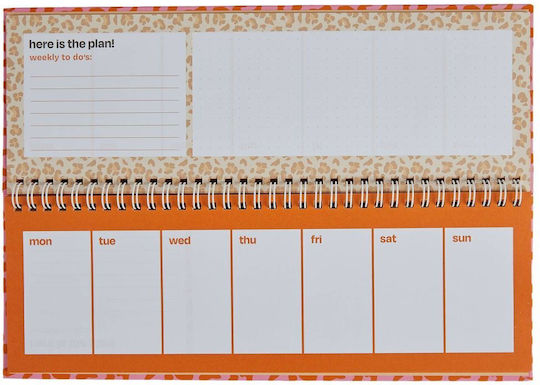 Butlers Weekly Pink Planner 11x30cm