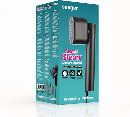 Seeger Garment Steamer Hand 1200W with 120ml Tank Black