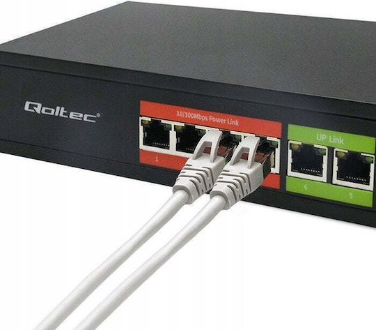 Qoltec 52289 Unmanaged L2 PoE Switch με 6 Θύρες Ethernet