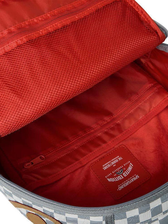 Sprayground Σχολική Τσάντα Πλάτης Γυμνασίου - Λυκείου EMBOSSED CHECK CREAM DLXSV