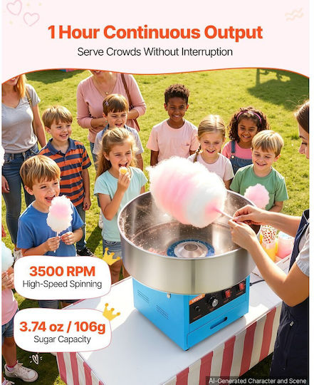 Vevor Candy Floss Maker 43.5cm Blue