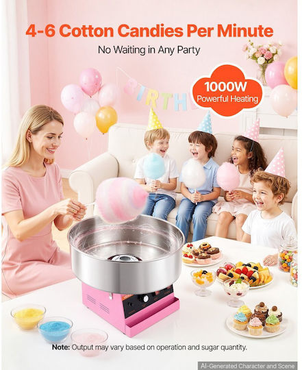 Vevor Candy Floss Maker 6.67cm Pink