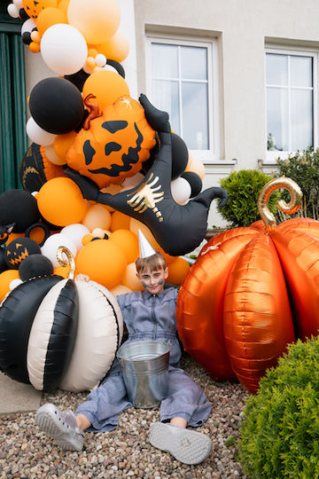 PartyDeco Halloween Folien Luftballon Jumbo Orange 134cm
