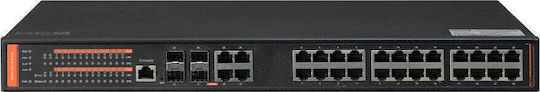 BCS BCS-SP24G04G-4SFP-M L2 PoE++ Превключвател с 24 Gigabit (1Gbps) Ethernet Порта и 4 SFP Порта