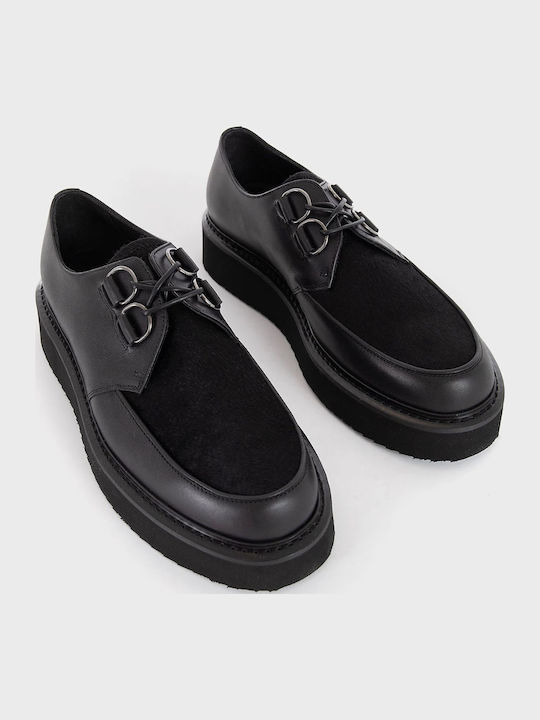 Leather Men's Casual Shoes Black
