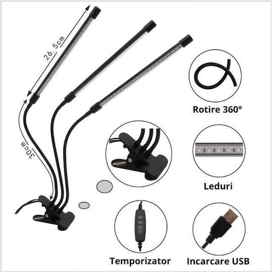 Lumină de creștere cu LED și putere 30W