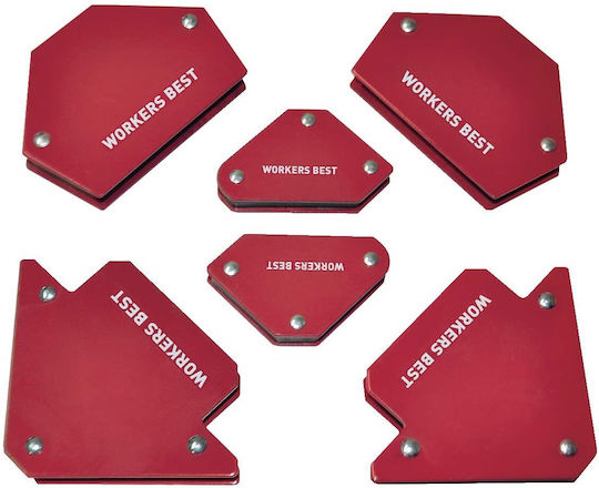 Workers Best Welding Magnet Set 6 Pcs 3 Sizes