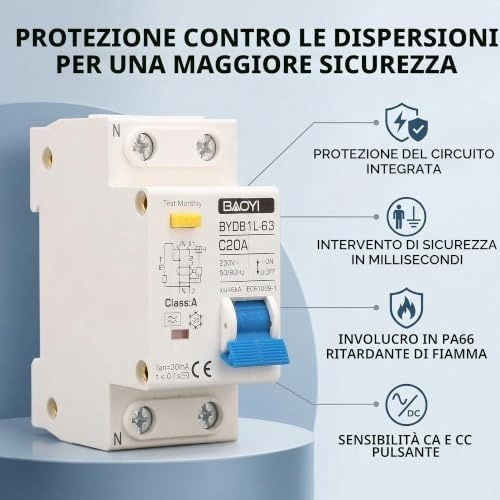 Relee De Fază Pentru Scurgere De Pământ 20A Cu Tensiune 230V