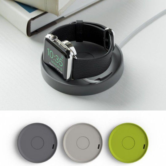 Apple Watch Charging Stand Bluelounge Kosta Silicone Light Grey