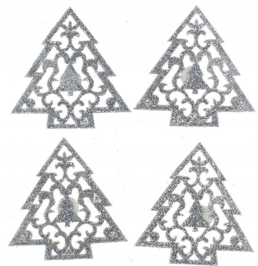 Craft with Fun Weihnachtsaufkleber Mit Baum Muster 10x17cm 4Stücke