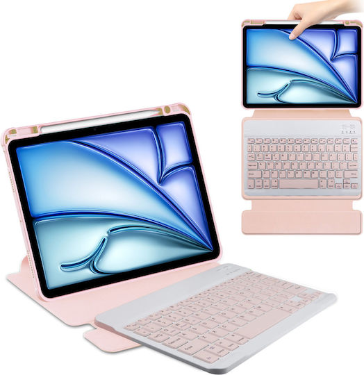 Калъф 360° Клавиатура 4kom L Apple iPad 10.9 2022 Gen 10 11 2025 A16 Gen 11