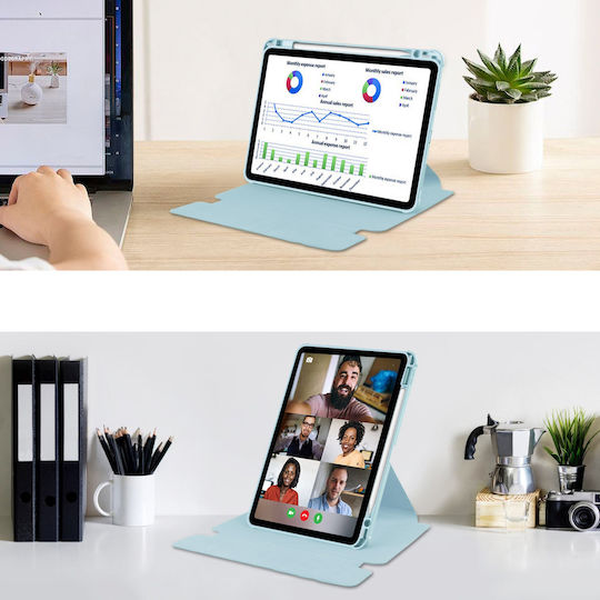 4KOM L Калъф 360° Клавиатура Apple iPad 10.9 2022 Gen 10 11 2025 A16 Gen 11