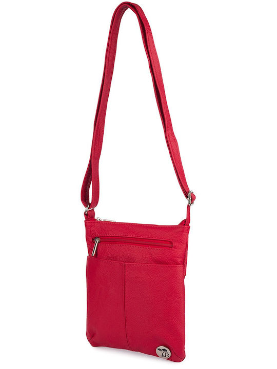 Leather Women's Postman Bag Red