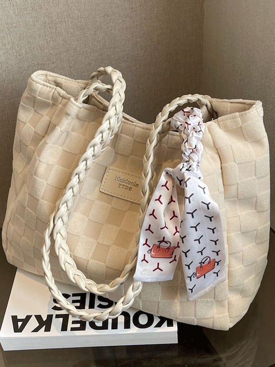 Γυναικεία Shopper Τσάντα Εκρού