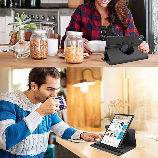 4kom L Калъф за таблет 360 Въртящ се Капак Lenovo Tab M10 10.1 2022 3-то поколение Tab M10 Plus 2022 3-то поколение Черен Защитен Стойка