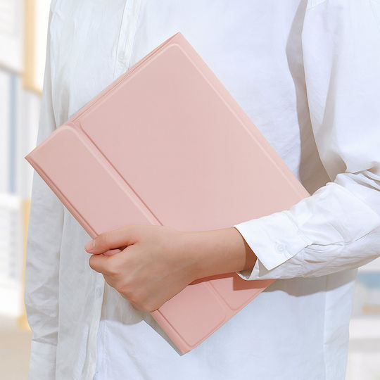 4KOM L Защитен калъф с клавиатура Galaxy Tab S10 Lite 10.9'' Sm-x406 Sm-x400 2025 Розов