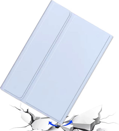 4KOM L Защитен калъф с клавиатура за Galaxy Tab S10 Lite 10.9'' SM-X406 SM-X400 2025 Син