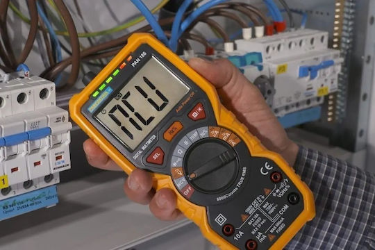 Pancontrol Digitales Multimeter True RMS mit Messung von AC / DC / Widerstand / Kapazität / Temperatur