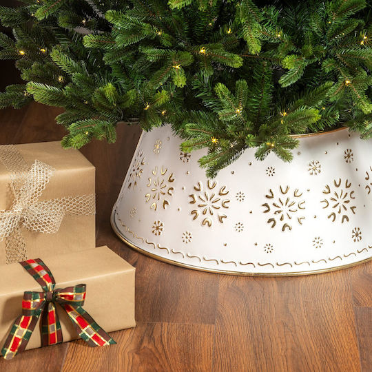 Metallischer Weihnachtsbaumständer Weiß M27xH70xΦ70cm