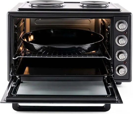 Muhler MC-6522 Elektrisches Kochfeld 65l mit 2 Kochfeldern Schwarz