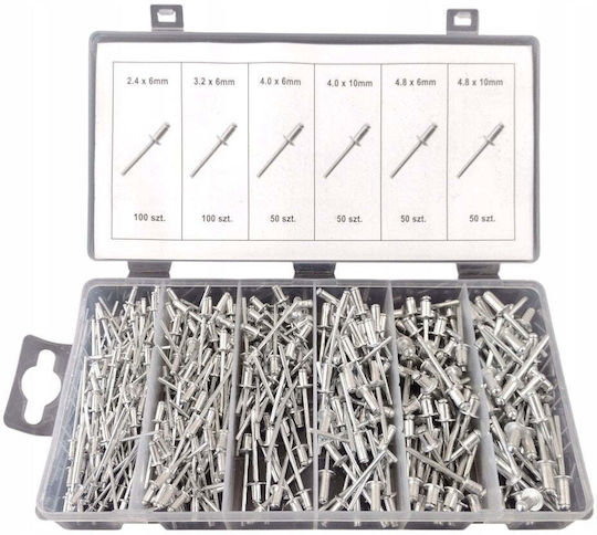 Silver Nieten Eisen M8x10mm 400 Stück