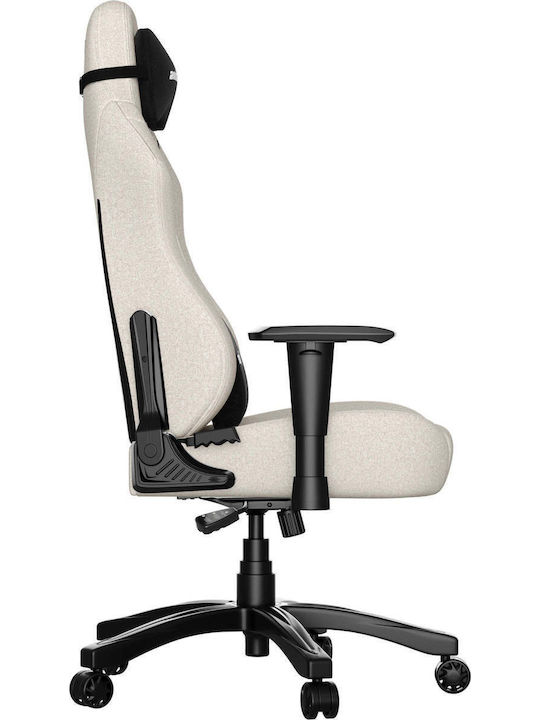 Anda Seat Luna Large Fabric Gaming Chair with Adjustable Arms Beige